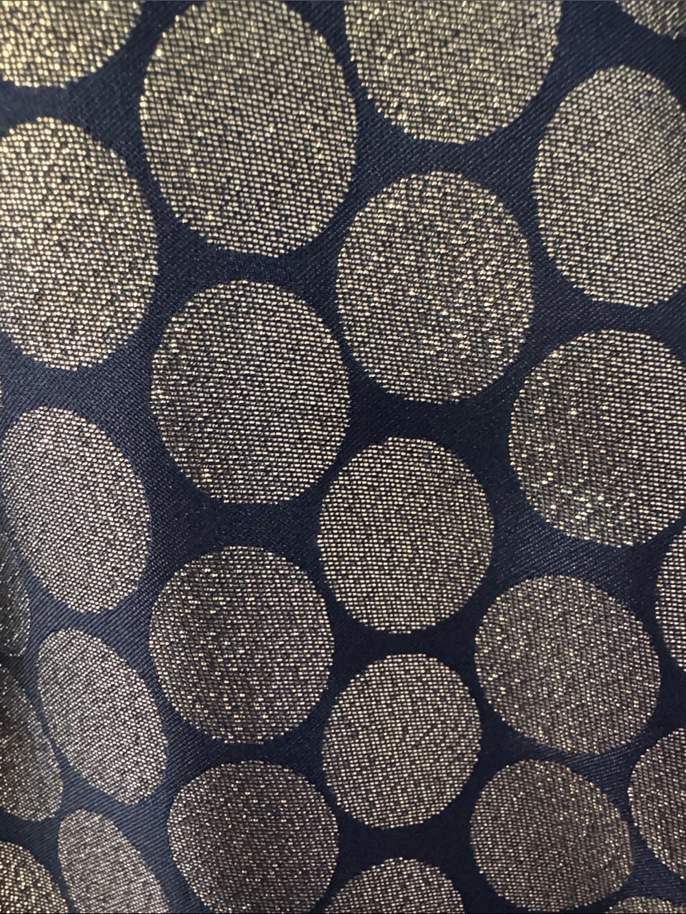 J. Crew Black & Gold Metallic Dot Midi Dress - Picture 3 of 6